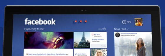Концепт додатку Facebook для Windows 8