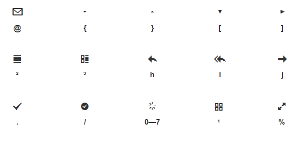 Шрифт Web Symbols Шрифт Web Symbols