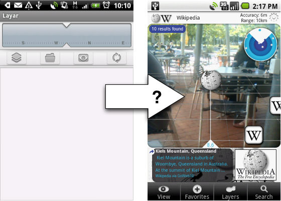 Layar Reality Browser (рання версія) Layar Reality Browser (рання версія)