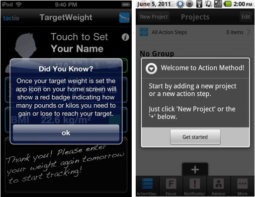 Діалоги в TargetWeight та ActionMethod Діалоги в TargetWeight та ActionMethod