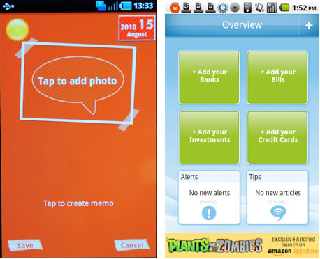 Вбудовані запрошення у Android’s Mini Diary та PageOnce Вбудовані запрошення у Android’s Mini Diary та PageOnce
