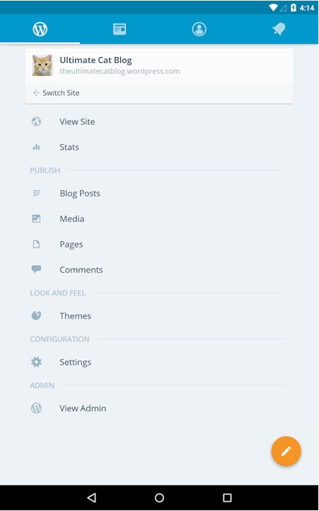 Фото: WordPress для Android