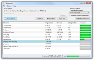 pnggauntlet — оптимізація png зображень