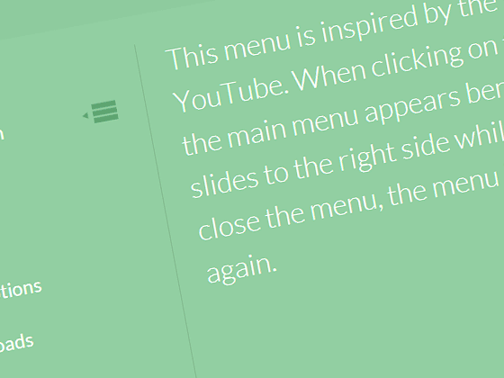 Створюємо меню як на YouTube